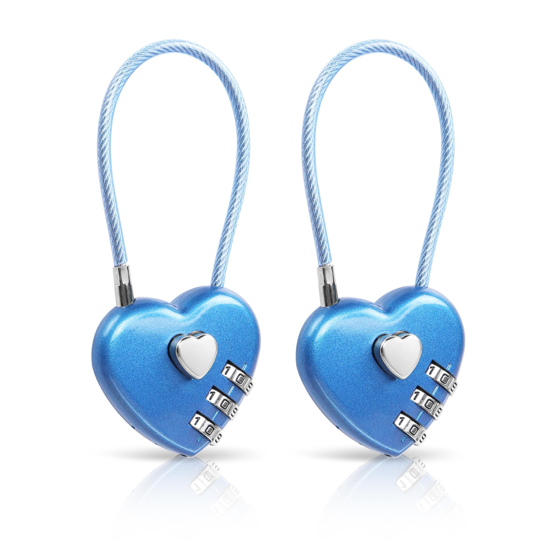 YAODHAOD 2 Pack Combination Lock, 3 Digit Heart Shaped Padlock for School Gym Locker, TSA Approve... | Amazon (US)