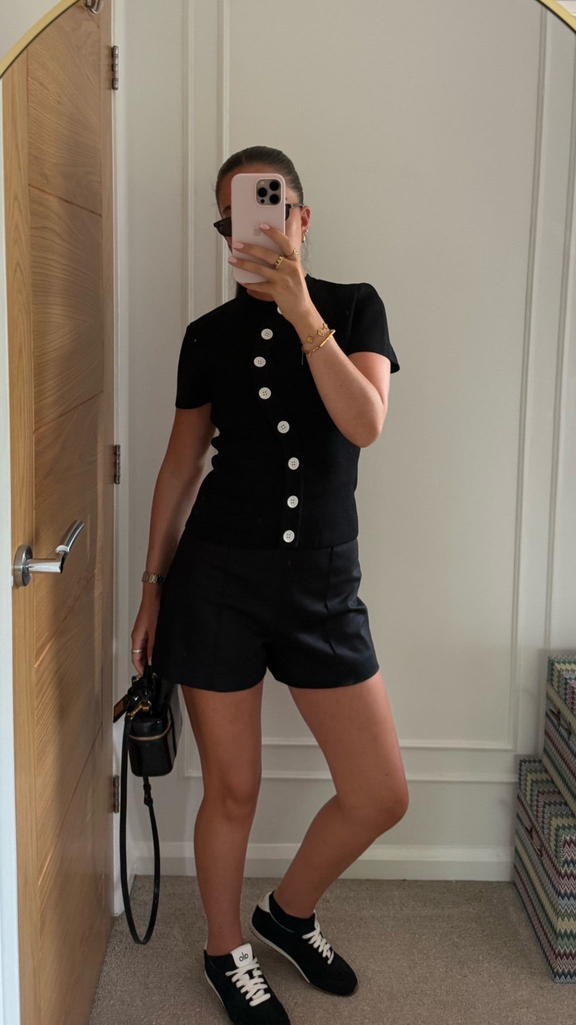 Causal chic outfit - summer outfit - spring outfit - easy chic - black shorts - new in

#LTKspring #LTKsummer