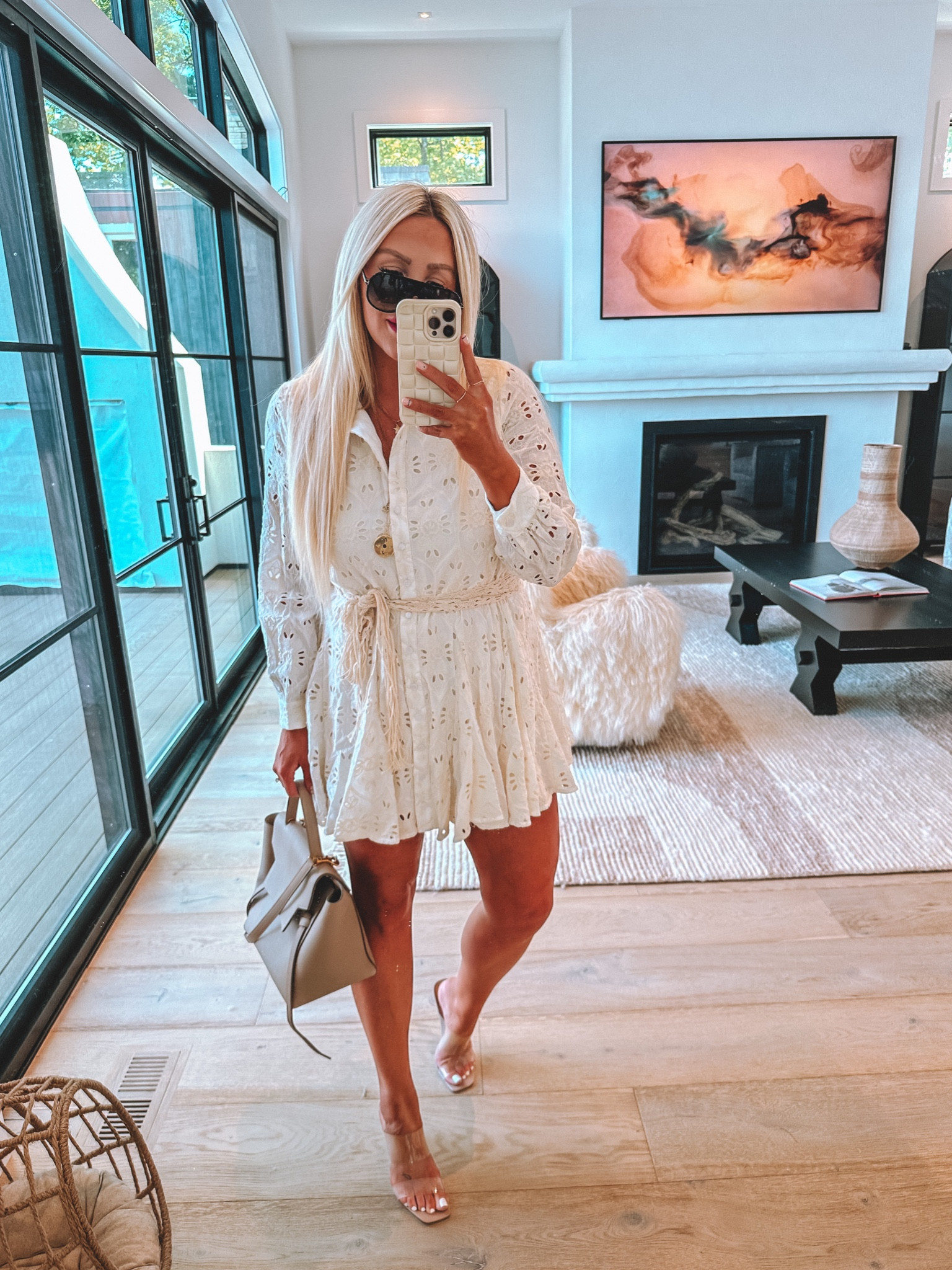 Such a pretty dress that you can style up or down! Super versatile.. I’m in a medium 