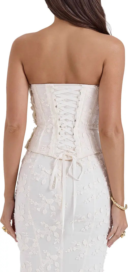 HOUSE OF CB Dakota Strapless Corset Top | Nordstrom | Nordstrom