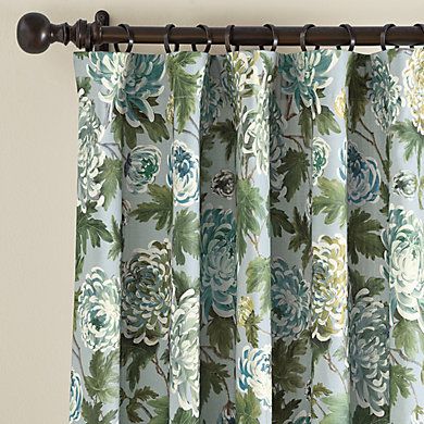 Alora Floral Drapery Panel with Lined Privacy & Sun Protection Features | Ballard Designs, Inc.