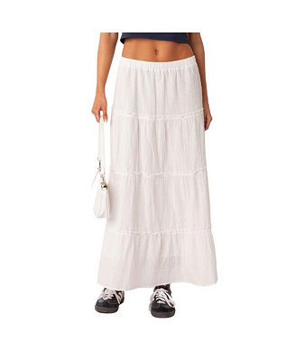 Edikted Charlotte Tiered Maxi Skirt - Macy's | Macy's