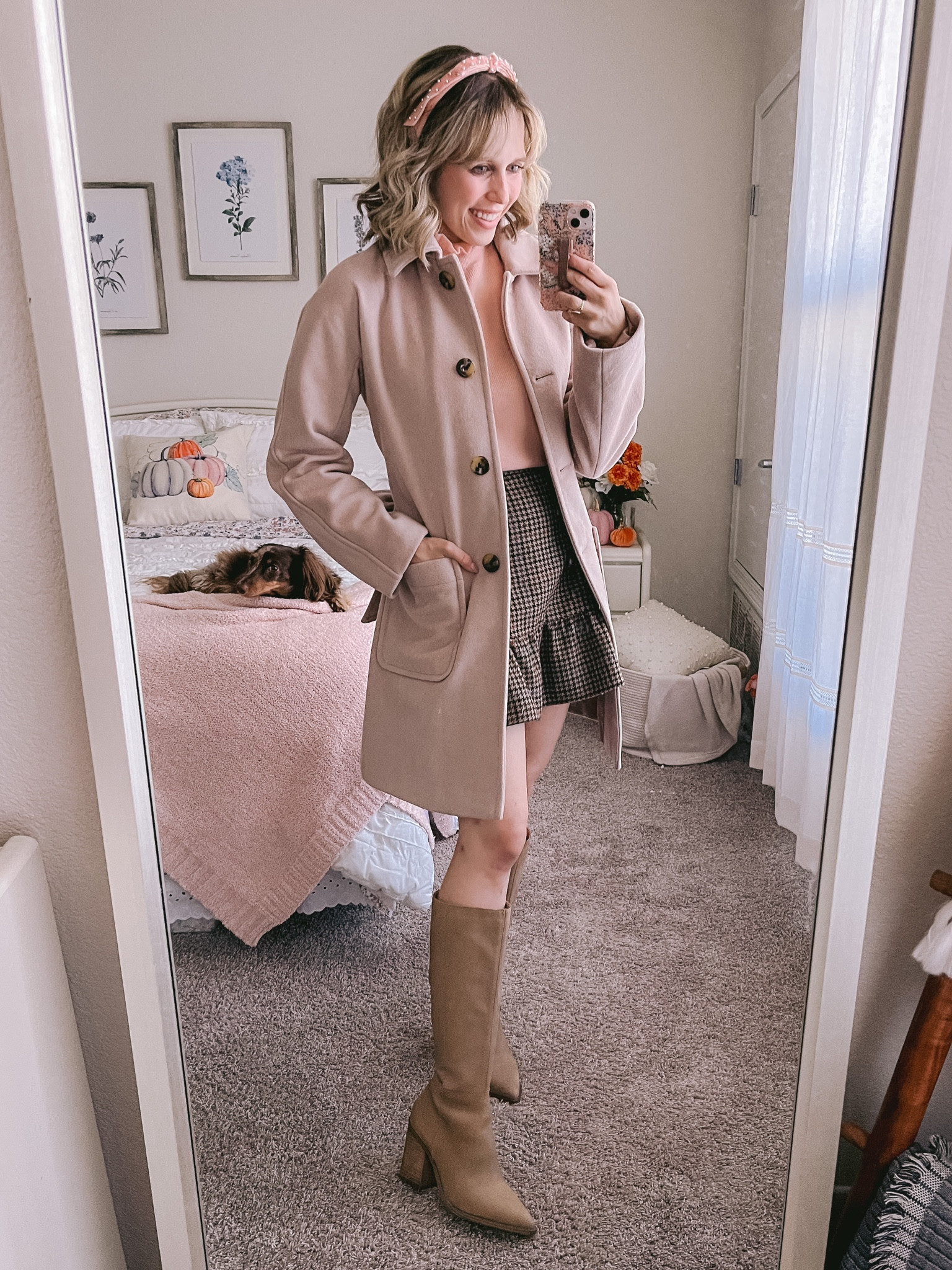 Fall outfit, fall ootd, fall skirt, girly fall outfit 

#LTKSeasonal #LTKshoecrush #LTKHoliday