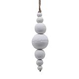 Vickerman 5" White Wooden Bead Ornament, 2 Pieces per Unit, Indoor Holiday Home Decor for Christmas  | Amazon (US)