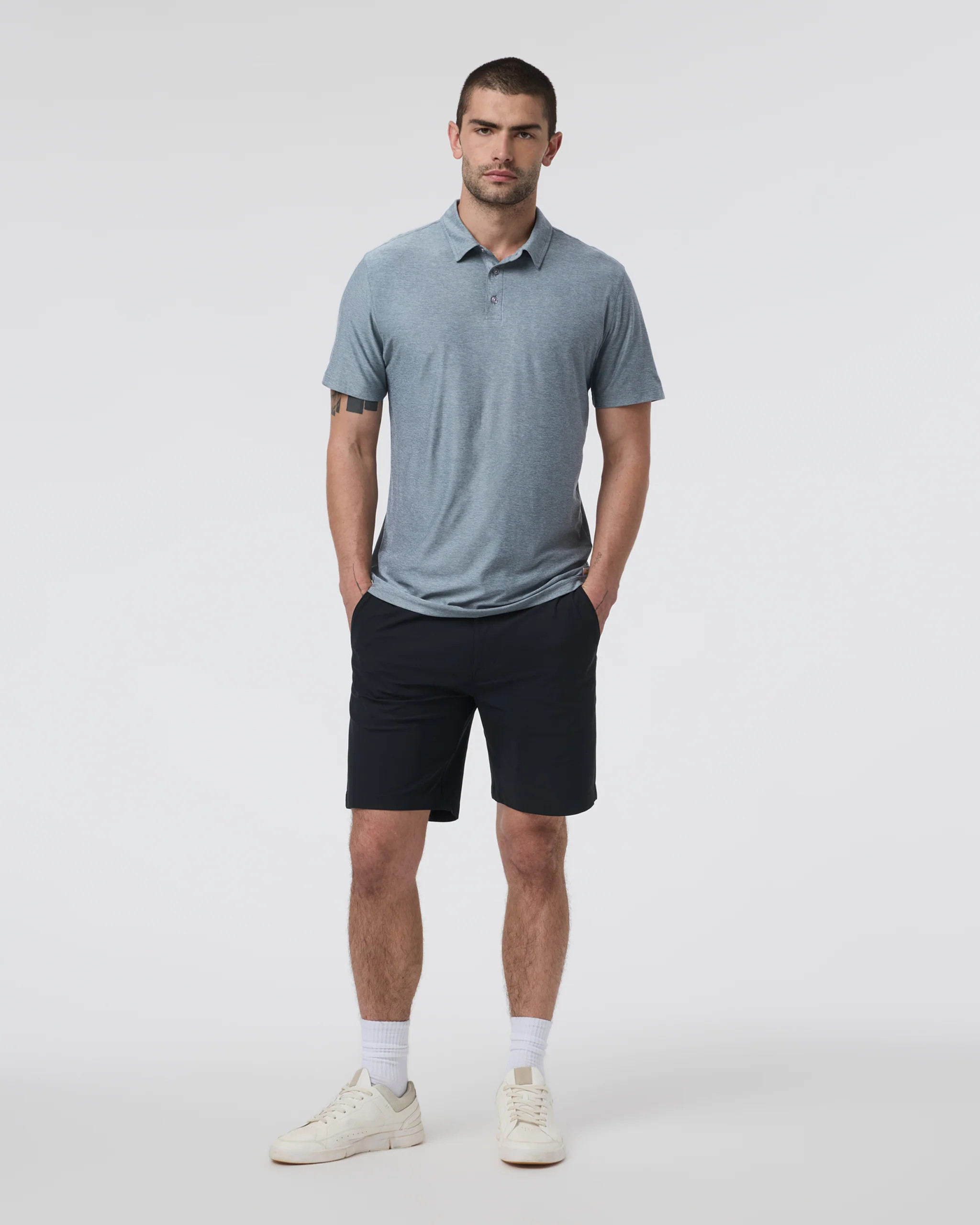 Strato Tech Polo | Men's Mist Heather Polo | Vuori | Vuori Clothing (US & Canada)