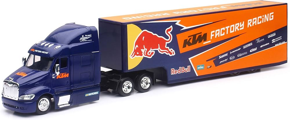 New-Ray 959-0105 Replica 1:43 Semi Truck 17 Red Bull Ktm Race Truck | Amazon (US)