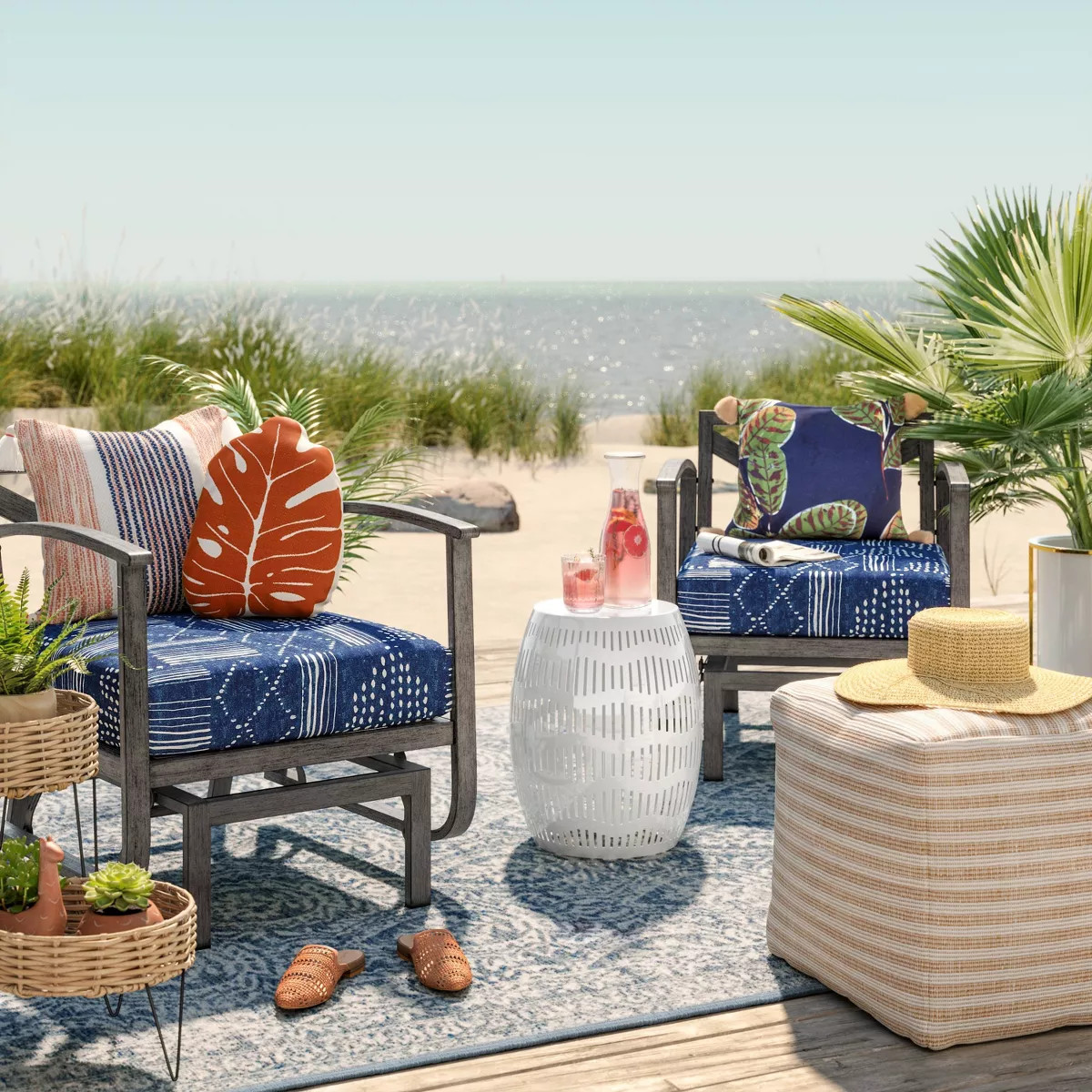 Metal Cutout Round Patio Accent Table - Room Essentials™ | Target