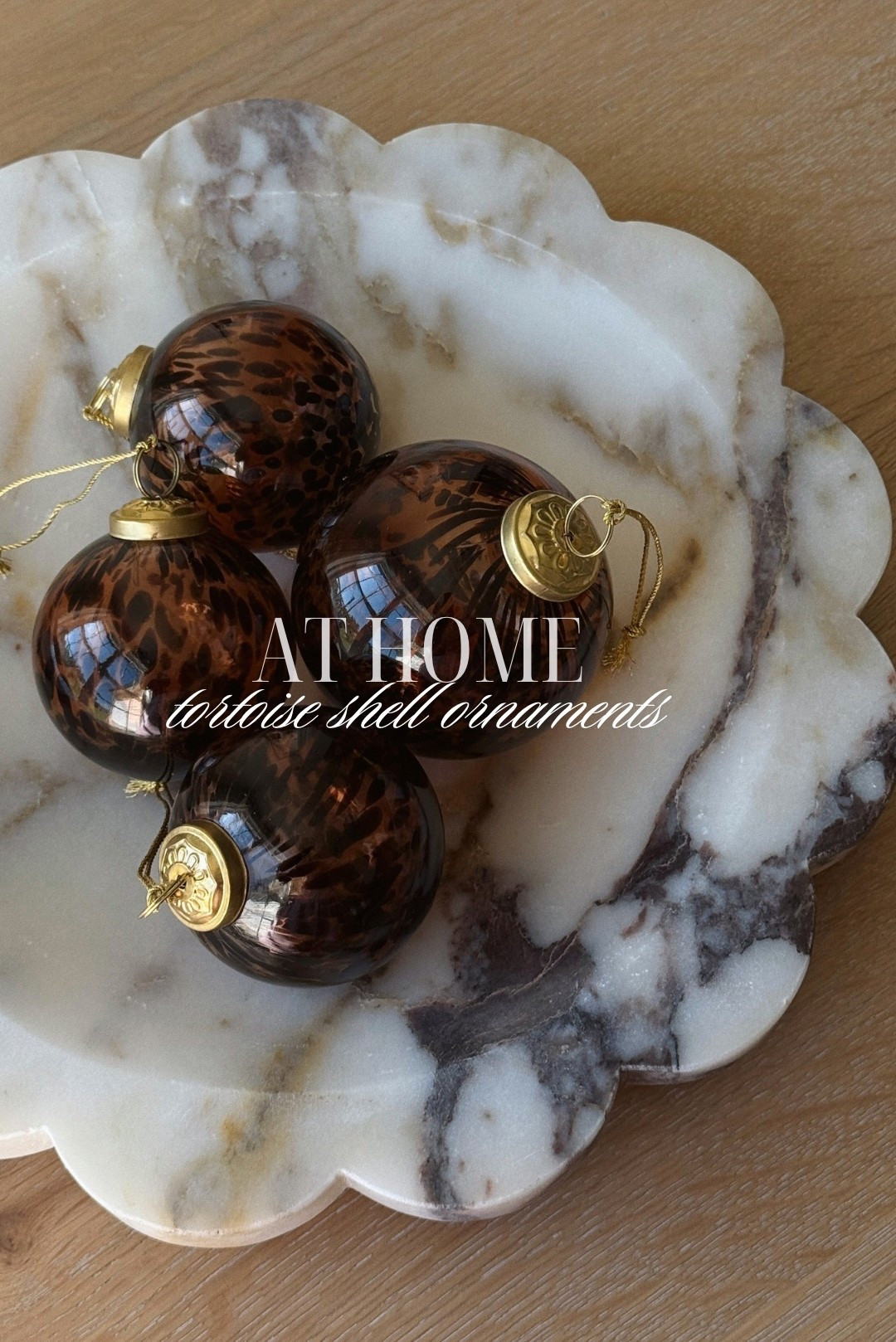 The prettiest tortoise shell ornaments!!
Christmas ornaments