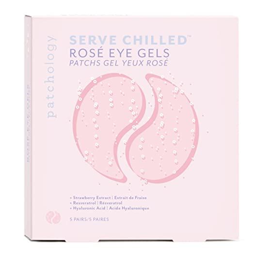 Patchology Serve Chilled Rosé Eye Gels with Hyaluronic Acid - Hydrating Under Eye Patches for Da... | Amazon (US)