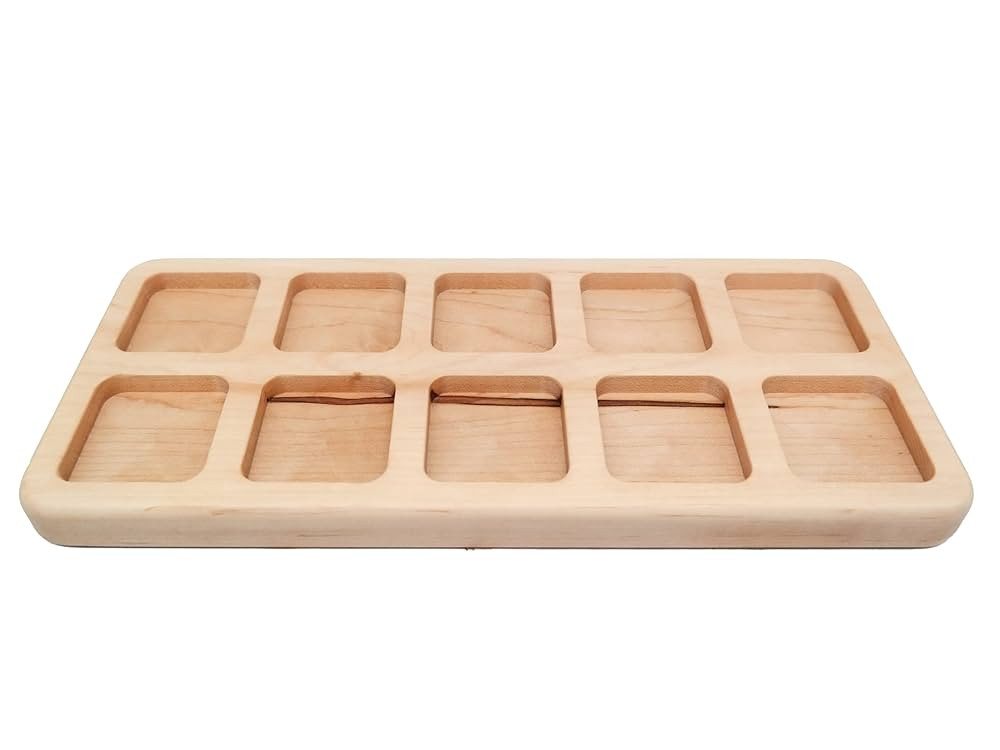 Wooden Ten Frame For Sorting and Counting, Montessori Wooden Toys For Fine Motor Skills, Educatio... | Amazon (US)