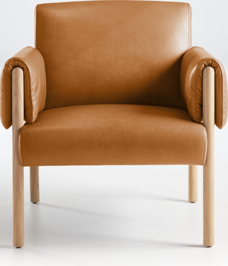 Diderot Wood and Leather Chair | Crate and Barrel | Crate & Barrel