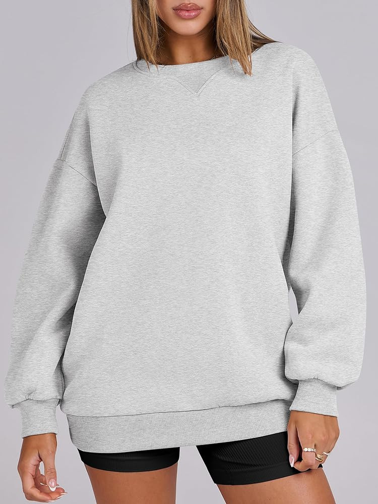 ANRABESS Womens Sweatshirts Oversized Fleece Crew Neck Pullover Hoodies Casual Comfy 2024 Fall Fa... | Amazon (US)