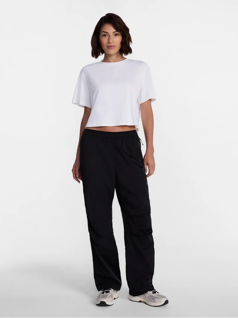 Avia Women's Cropped Boxy Tee with Short Sleeves, Sizes XS-XXXL | Walmart (US)