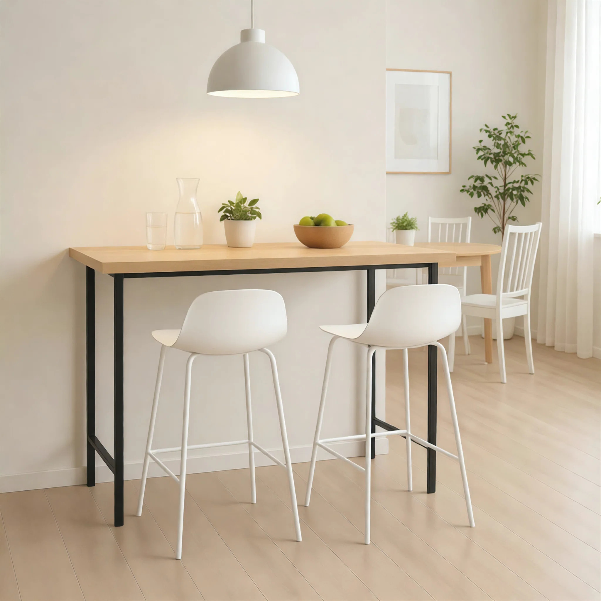 Botyo 26" H Modern Low Back PP Counter Stool with Metal Frame | Wayfair North America