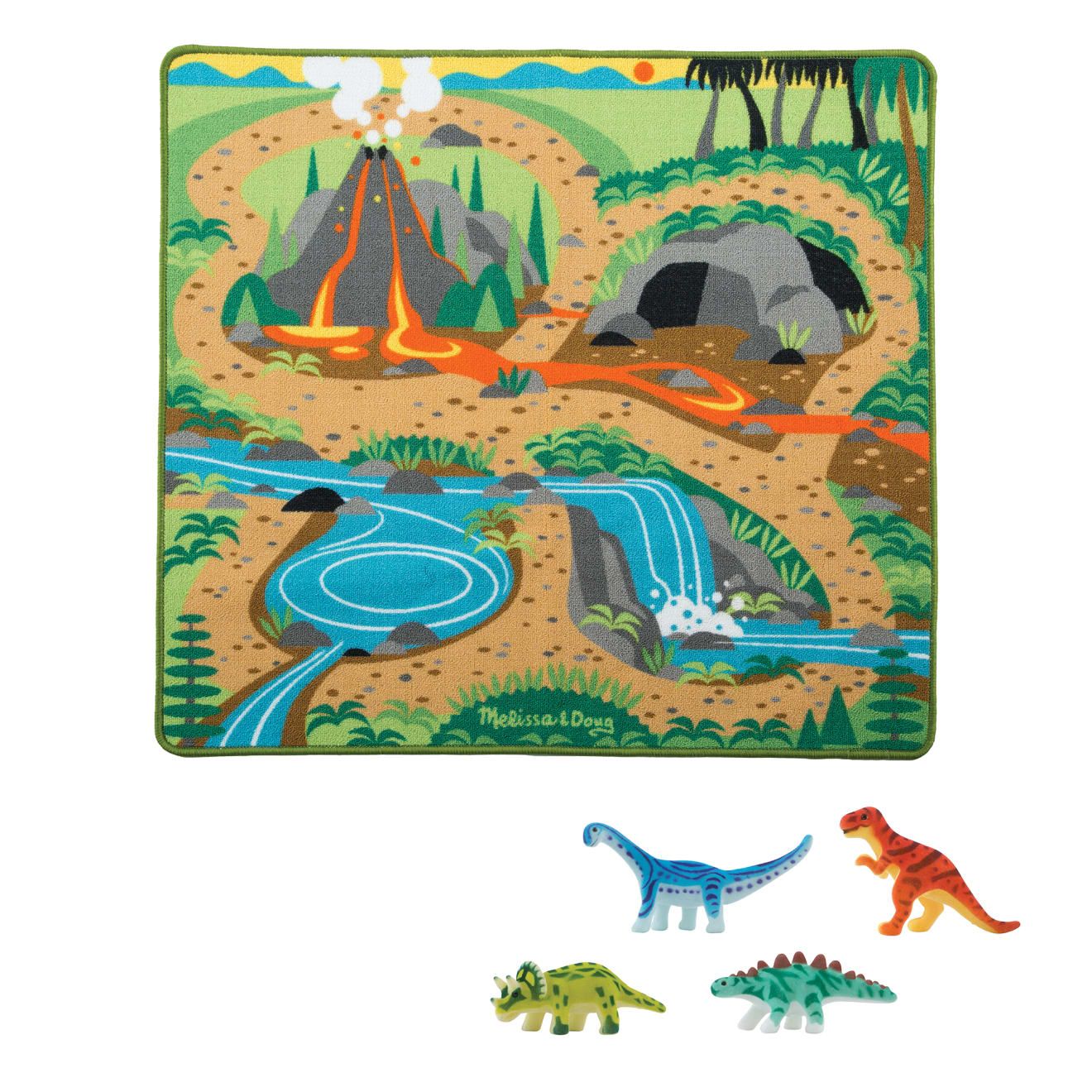 Prehistoric Playground Dinosaur Rug | Melissa and Doug