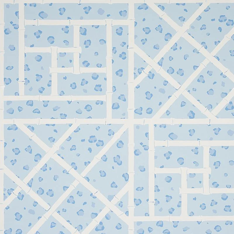 Schumacher Fancy Beast Sky Blue Wallpaper | DecoratorsBest