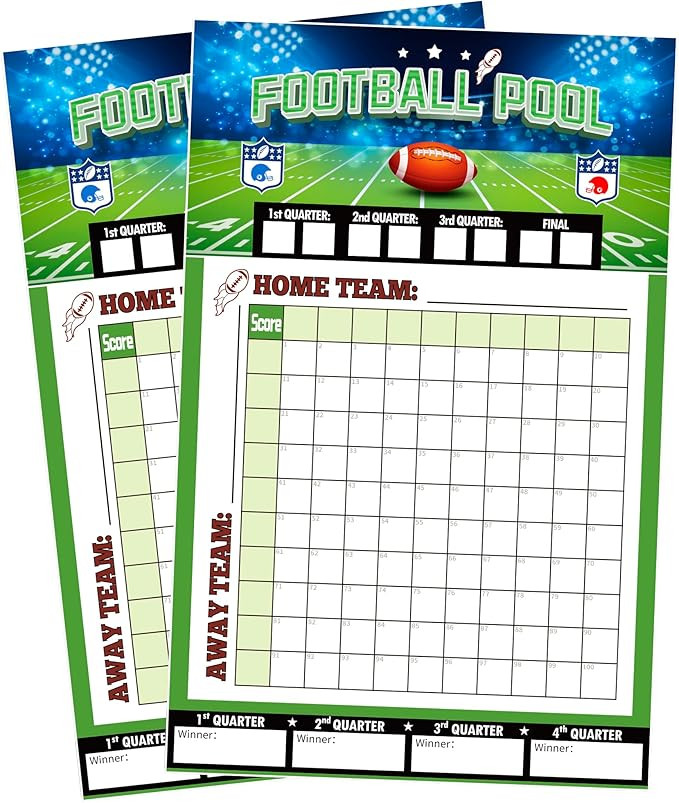 OHOME Football Party Decorations-27.5 x17.7 Inch-2 Pack Football Pool Poster Squares Board - Supe... | Amazon (US)