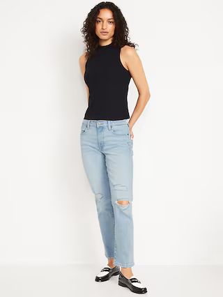 Mid-Rise OG Straight Ankle Jeans | Old Navy (US)