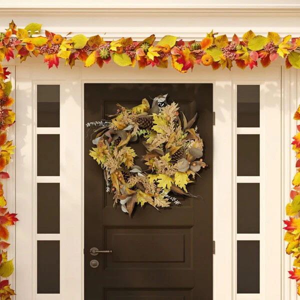 Faux 30 Inch Oaf Leaf & Eucalyptus Wreath | Shop Simon
