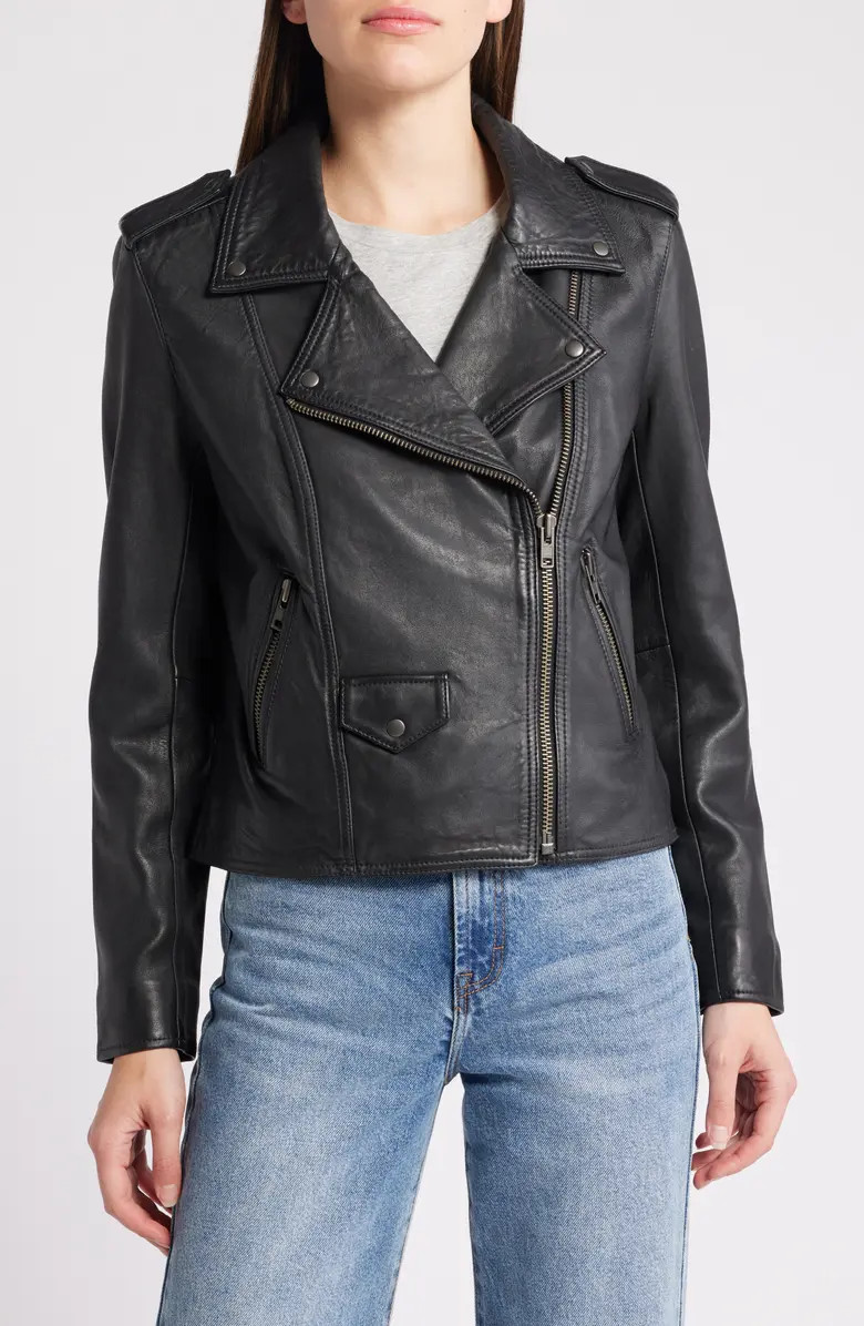 Treasure & Bond Leather Moto Jacket | Nordstrom | Nordstrom