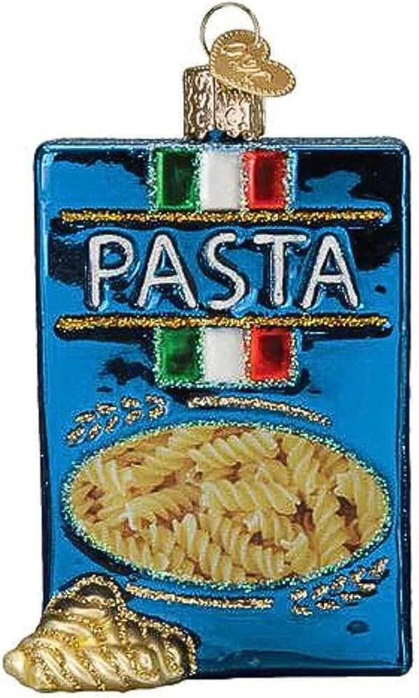 Old World Christmas Box of Pasta Glass Hanging Ornament | Amazon (US)
