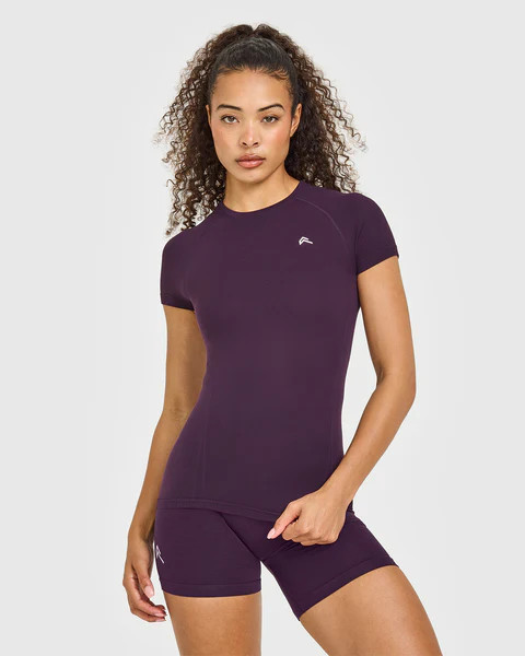 Go To Seamless Fitted Top 
 Blackberry Purple | Oner Active (UK / US)