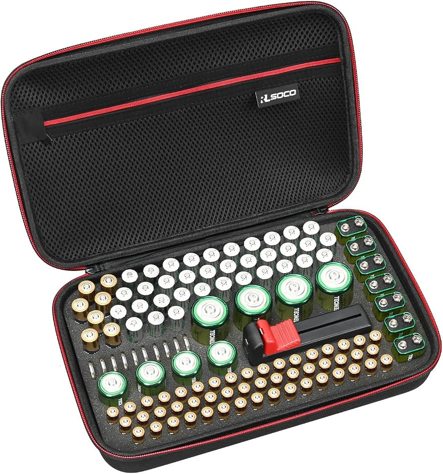 RLSOCO Batterie Organizer Tasche-Taschenhalter für Harte Aufbewahrungsboxen -Hält 120+ Batterie... | Amazon (DE)