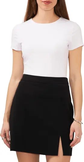 halogen(r) Essential Compression T-Shirt in Rich Black at Nordstrom, Size Small | Nordstrom