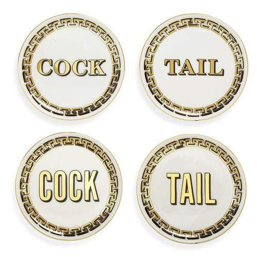 Cock/Tail Coasters | Jonathan Adler