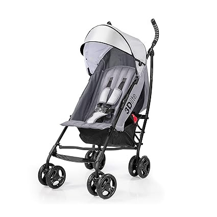 Summer 3Dlite Convenience Stroller, Gray – Lightweight Stroller with Aluminum Frame, Large Seat... | Amazon (US)