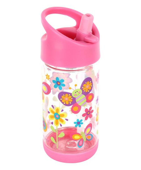 Pink Butterfly Flip-Top Water Bottle | Zulily