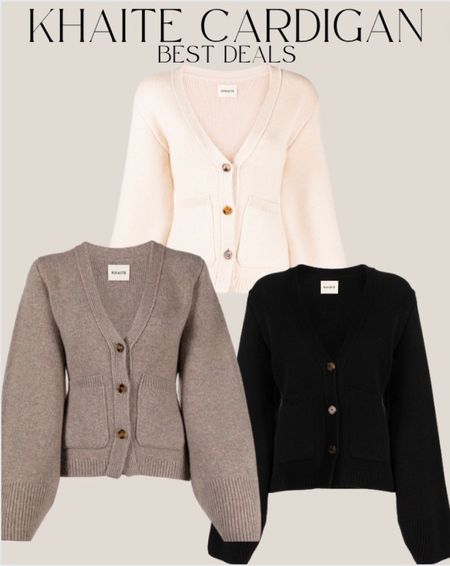 A round up of some of the best deals I’ve found on the Khaite Scarlet cardigan at the moment! Farfetch is currently running a 20% off discount code on the custard colour and the barley and black colour are both available on Matches Fashion for 20% off with the discount code GIFT20!

#LTKSeasonal #LTKFind #LTKSale