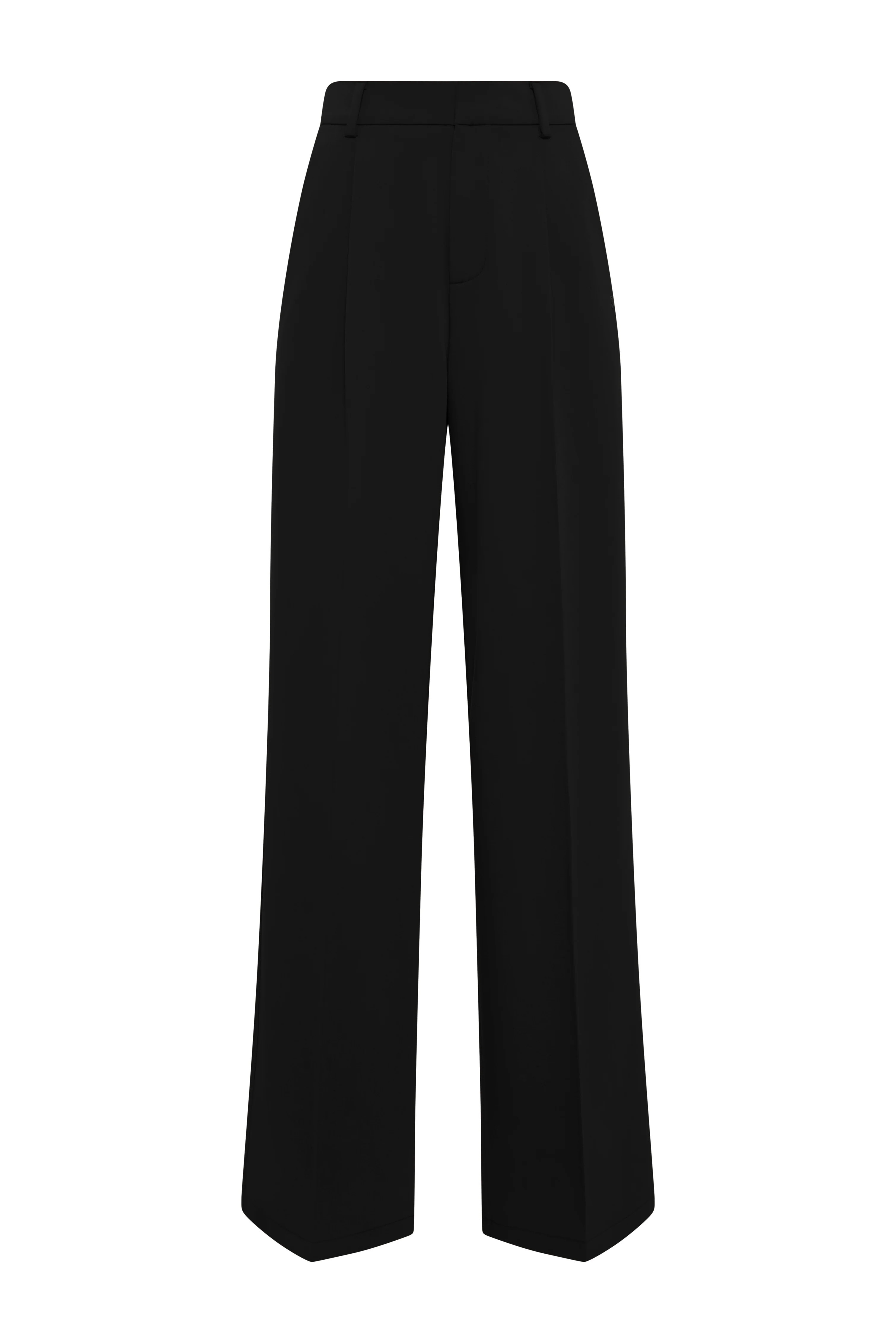 Pleated Wide Leg Trouser (Black) | Holland Cooper