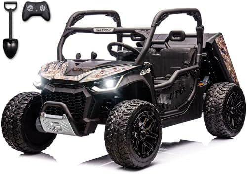 2 Seater 24V 10Ah Ride On Dump Truck Kids UTV with EVA Tires Ride on Toys for Big Kids with Remot... | Amazon (US)