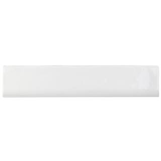 Newport White 1.97 in. x 9.84 in. Polished Ceramic Wall Bullnose Tile | The Home Depot