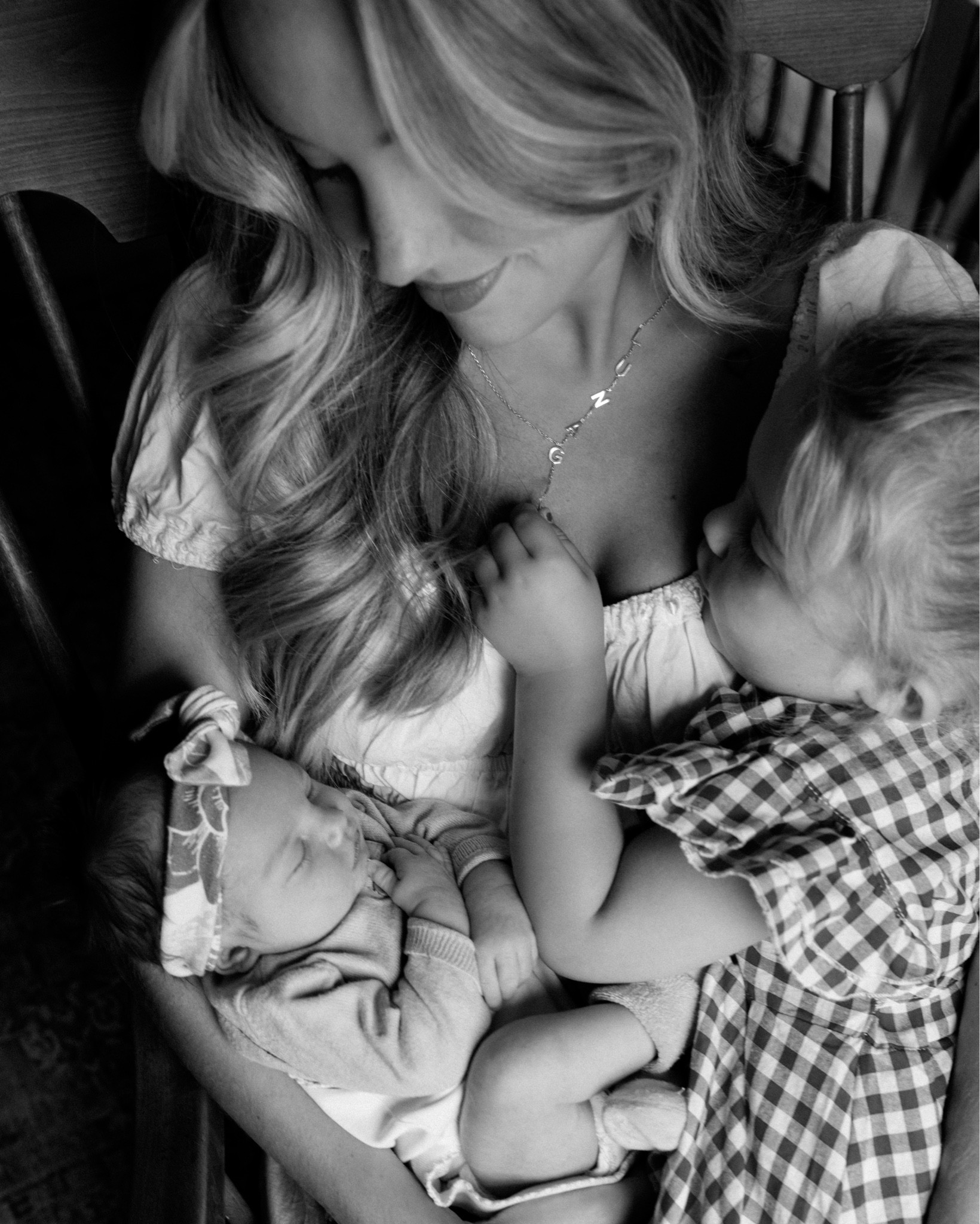 Name necklace. 
The particular place I purchased it from doesn’t allow me to link on here so swipe to the last photo for the brand name & necklace name. I linked similar and more inexpensive options here. 

#LTKFamily #LTKBeauty #LTKStyleTip