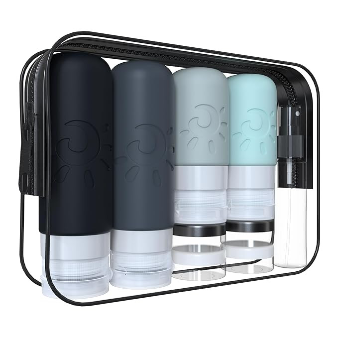 18 Pack travel Bottles for Toiletries, TSA Approved Silicone Travel Containers Leak Proof Refilla... | Amazon (US)