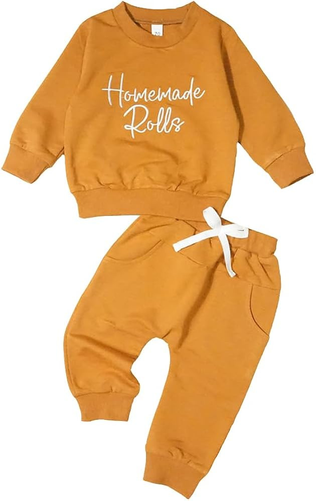 Christmas Toddler Baby Boy Outfit Gingerbread Sweatshirt Pants Cute My First Christmas Baby Boy Outifts | Amazon (US)