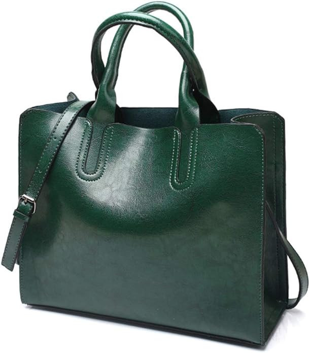 Pahajim Women Fashion Tote Handbags Lightweight PU Leather Satchel Shoulder Bags Retro Oil Wax Ha... | Amazon (US)