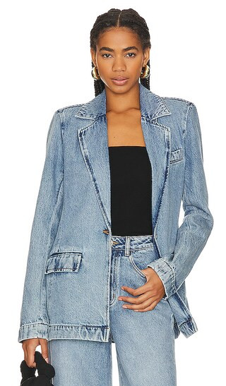 Denim Blazer in Denim Blue | Revolve Clothing (Global)