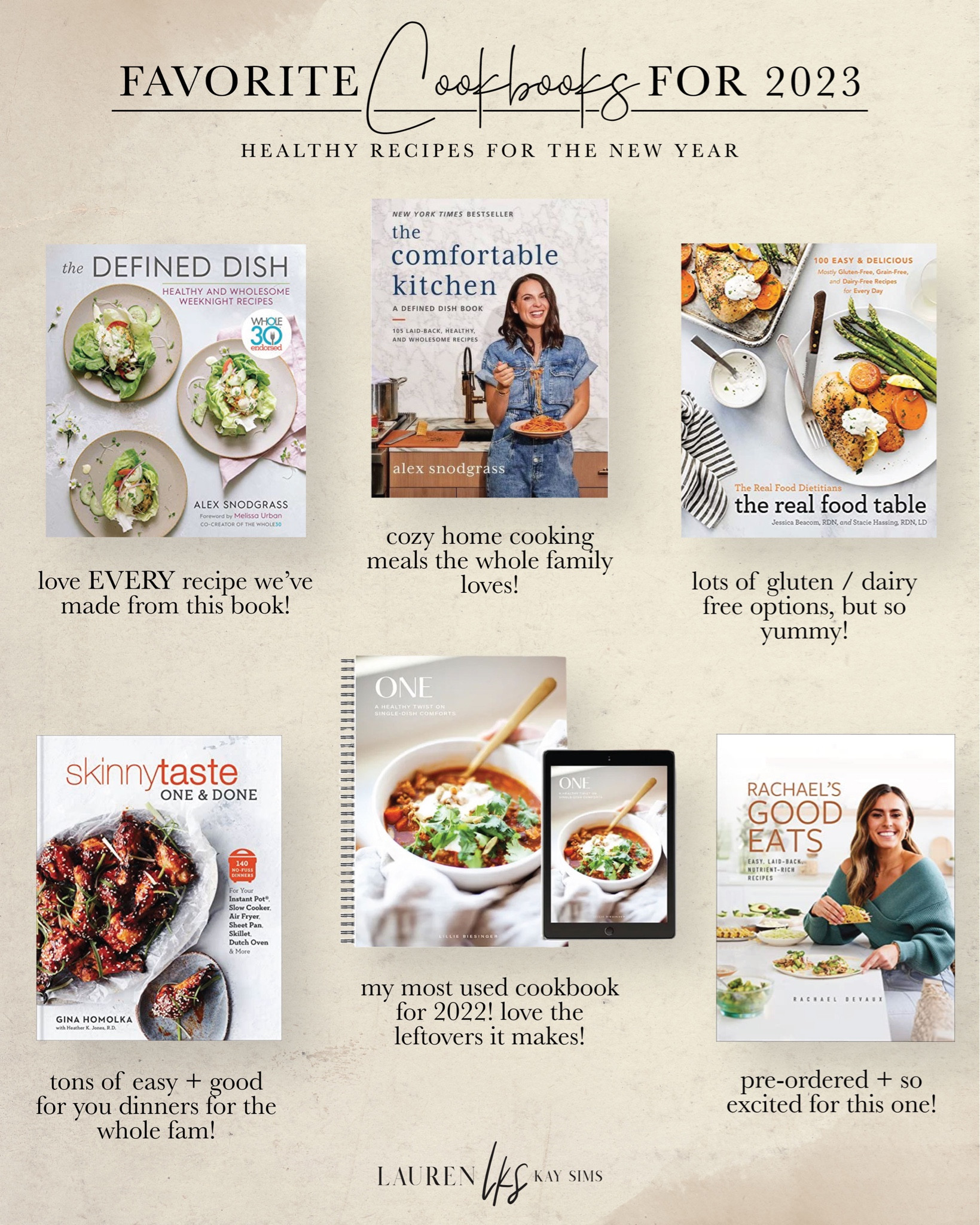 my favorite cookbooks for 2023 ✨ 

you can shop the ONE cookbook on lillieeatsandtells.com 