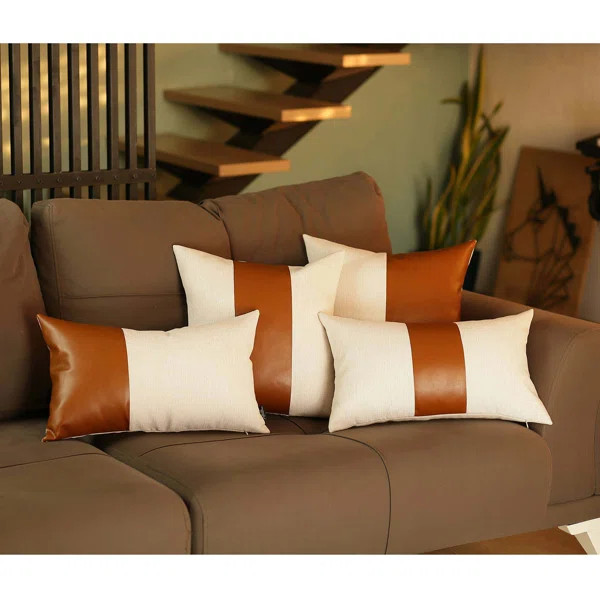 Faux Leather Reversible Pillow Cover | Wayfair North America