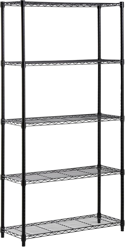 Honey-Can-Do SHF-01442 Storage Shelving, 5-Tier, Black | Amazon (US)