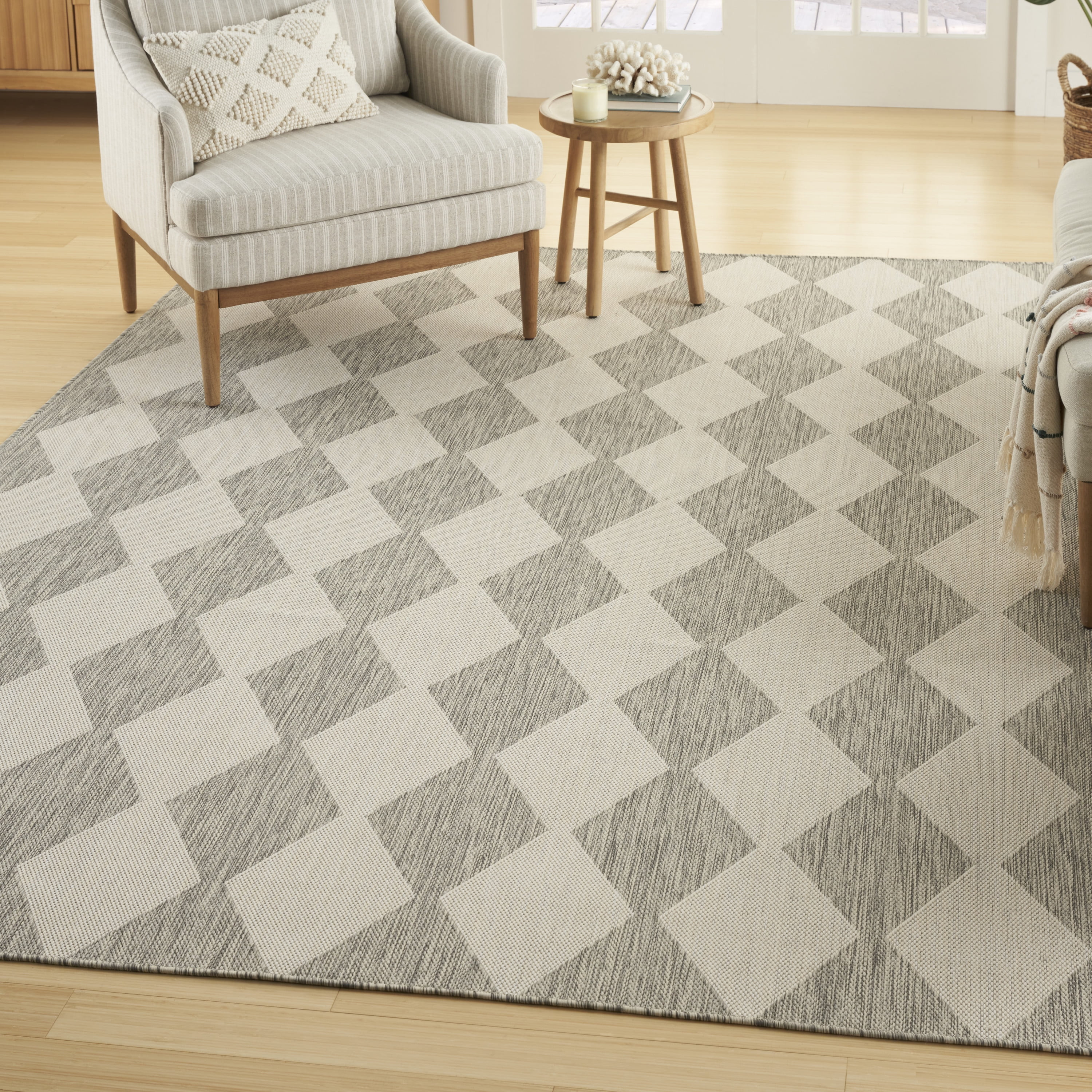 Nourison Positano Indoor/Outdoor Light Grey 5' x 7' Area Rug (5x7) | Walmart (US)