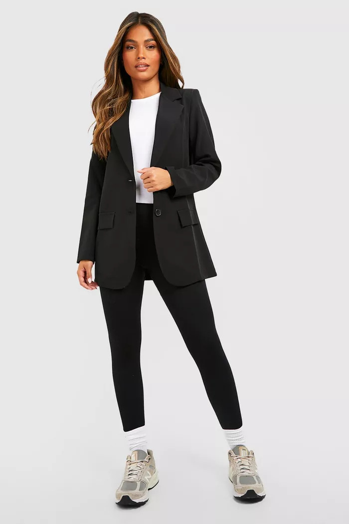 Basic Woven Single Breasted Fitted Blazer | Boohoo.com (UK & IE)