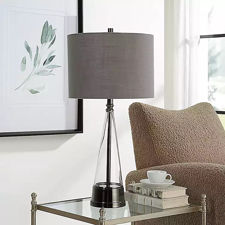 Antique Dark Nickel Cone Base Table Lamp | Kirkland's Home