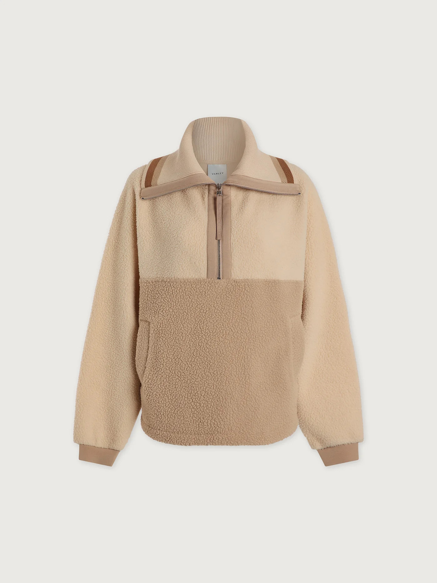 Carmine Relaxed Half Zip Fleece | Varley UK, Cool Sand/ Light Taupe / S | Varley UK