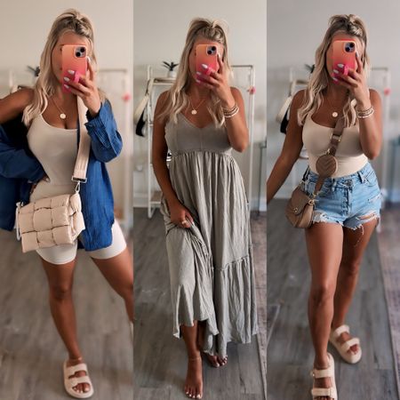 Cutest comfy casual summer summer aerie haul! 

Sizing from left to right-
Romper- Medium
Dress-Small (should have done XS)
Shorts- TTS size 6

#LTKStyleTip #LTKMidsize #LTKFindsUnder50