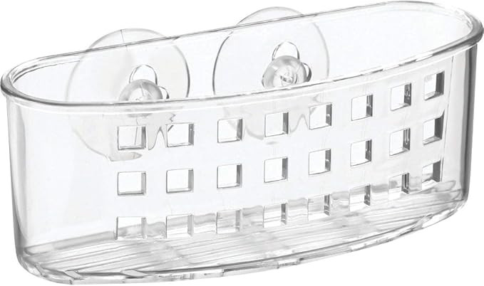 iDesign Kitchen Sink Suction Holder for Sponges, Scrubbers, Soap, Scouring Pads, Bathroom Shower ... | Amazon (US)