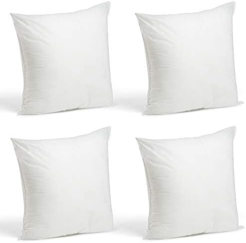 Foamily Throw Pillows Set of 4-18 x 18 Premium Hypoallergenic Pillow Inserts for Couch or Bed Dec... | Amazon (US)